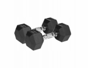 Rebel Litinové činky s pogumovaným povrchem HEX 2x7,5 kg ACTIVE