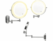 Humanas HUMANAS HS-BM01 Kosmetické zrcátko s LED podsvícením, stříbrné