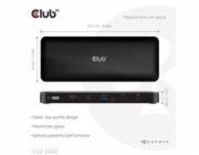 Club3D Dokovací stanice USB-C 14v1, 2xHDMI, 2xDP, 3xUSB-C, 1xUSB-C PD, 2xUSB, 1xRJ45, 1x3.5mm, microSD/SD, černá