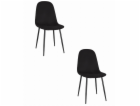 Leobert Čalouněná židle COMO, černý samet, 2 ks, moderní ...