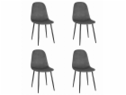 Leobert Čalouněná židle COMO, tmavě šedý samet, 4 ks, čer...