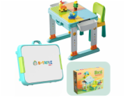 LeanToys Stavebnice se stolem a židlí obsahuje 55 dílků