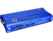 TRENDnet 4xK/V/M přepínač 2048x1536 4xVGA/USB kabely TK-407K