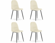 Leobert Židle COMO - béžový samet x 4