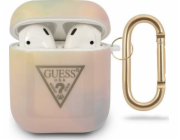 Guess Ochranný kryt GUACA2TPUMCGG01 Tie&Dye Collection pro AirPods 1/2 růžový