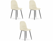 Leobert Židle COMO - béžový samet x 3