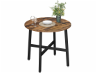 Leobert Loftový stůl, kulatý, 80 cm, rustikálně hnědý, če...