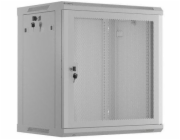 Lanberg Nástěnná racková skříň 19 12U 600X450 šedá perforovaná dvířka