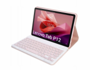 Strado Pouzdro s Bluetooth klávesnicí pro Lenovo Tab P12 TB-370 (růžové)
