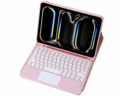 Strado Pouzdro s Bluetooth klávesnicí a touchpadem pro iPad Pro 11 Gen5 (růžové)