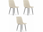 Leobert Židle TURIN - béžový samet x 3