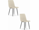 Leobert Židle TURIN - béžový samet x 2