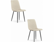 Leobert Židle TURIN - béžový samet x 2
