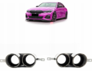 MTuning Černé koncovky tlumiče výfuku BMW 3 (G20) Sedan 2018-současnost