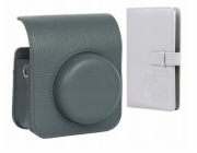 LoveInstant Pouzdro pro Fuji Fujifilm Instax Mini 41+ album pro 96 fotografií / šedé