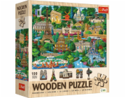 Trefl dřevěné puzzle Francie, slavná místa 1000 dílků (20213)