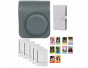 LoveInstant Sada 4 pouzder a alb s 96 rámečky a samolepkami pro Fuji Fujifilm Instax Mini 41 / šedá