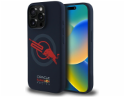 Red Bull Silikonový kryt HC ORBR20 s červenou podšívkou pro iPhone 15 Pro MagSafe, tmavě modrý