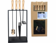 Big Velký krbový set Naběračka na popel, pohrabáč, kartáč, škrabka
