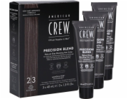 American Crew AMERICAN CREW Precision Blend odstraňovač šedivých chloupků pro muže TMAVÝ (2-3) 3x40ml