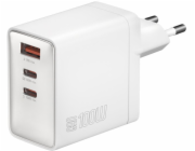 4smarts Kapesní 100W GaN nabíječka do zásuvky 2xUSB-C + USB-A bílá