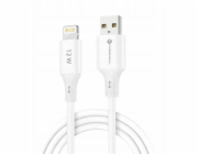 ForCell Silikonový kabel F-Energy 2,4A 12W USB A na Lightning 1 m C343 bílý