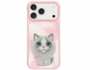 Nimmy Kryt Big Eyed Pet 2.0 s kočkou pro iPhone 17 Pro růžový