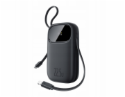 Baseus Powerbanka EnerFill FC31 10000mAh 22,5W s digitálním displejem a 2 vestavěnými kabely (USB-C + Lightning) - černá