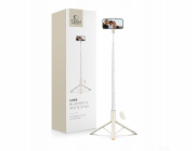 Tech-Protect Selfie tyč L09S Bluetooth, stativ, béžová