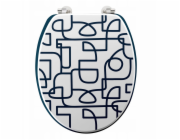 Douceur d`Interieur Záchodové sedátko LABYRINTHE, MDF, 37,5 x 46 cm