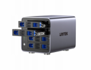 Unitek RAID box pro SATA 2,5''/3,5'' disky, 8 režimů, 80TB, USB-C
