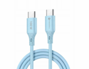 ForCell Silikonový kabel F-Energy QC3.0 2.4A 18W USB A - Micro USB 1 m, modrý, C341