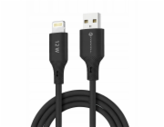 ForCell Silikonový kabel F-Energy 2,4A 12W USB A na Lightning 1 m C343 černý