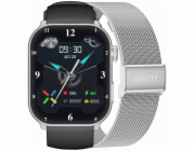 Gravity GT28-9 Dámské chytré hodinky s řemínkem a náramkem, černo-stříbrné