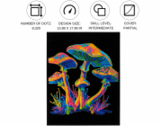 DIAMOND DOTZ DOSPĚLÉ HOUBY FLOCKED NEON