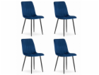 Leobert Čtyřdílná židle LAVA v tmavě modrém sametovém pro...