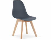 Leobert Moderní skandinávská grafitová židle KITO do kuchyně a jídelny