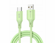 ForCell Silikonový kabel F-Energy QC4.0 3A 66W USB A-USB C 1 m, zelený, C342
