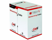 Techly Kroucená dvojlinka Cat6 UTP, 305 m, 100% CU, šedá
