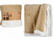 Gift Decor Dárková dekorace Fleesová deka béžová bílá (130 x 170 cm)