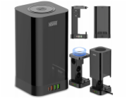 Natec Napájecí stanice Newell GaN Power Cube 8 v 1 s indukční nabíječkou