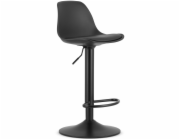 Leobert Kuchyňská stolička HOGA, černá, nastavitelná, otočná, černá podnož