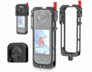 Puluz Držák rámu, pouzdro, rámeček, 2x ISO pro GoPro + krytka pro Insta360 X5 / Pu759b