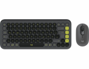 Logitech POP Icon Combo klávesnice + myš, grafitově zelená (920-013106)