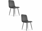 Leobert Židle RIFT - šedý manšestr / černé nohy x 2