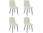 Leobert Židle LIBRA - béžová látka / černé nohy x 4