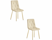 Leobert Čalouněná židle LIBRA, světle béžová, elegantní, do obývacího pokoje, jídelny, 2 ks