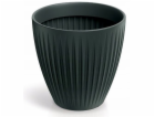 Prosperplast Latia kulatý střední květináč - antracit (TL...
