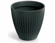Prosperplast Latia kulatý střední květináč - antracit (TLRO60M-466R)