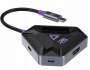 PROOVE Herní Hub pro hráče 2x USB-C 2x USB 3.0 HDMI Pd 100w notebook PC / Hbpg18221205 / Spectre herní Hub
